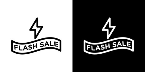 Flash sale icon representing limited time discounts, special offers, online shopping, promotions, urgency, and ecommerce marketing.