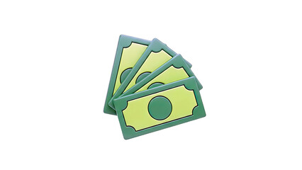 Cartoon Green Money Bills