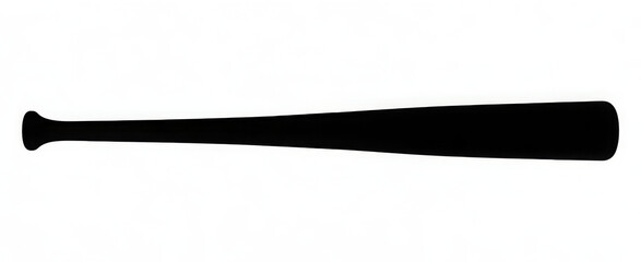 Baseball bat silhouette icon. Clipart image isolated on white background 
