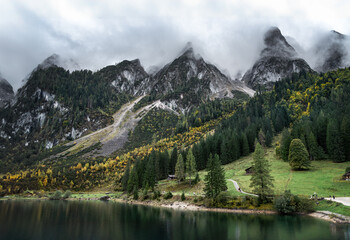 Beautiful Alpine lake Gosausee in Austria