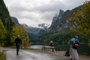 Beautiful Alpine lake Gosausee in Austria