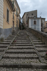 Steintreppe in Pacentro, Abruzzen