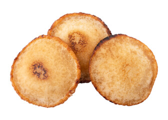 Traditional bengali sweet malpua pitha isolated on transparent background