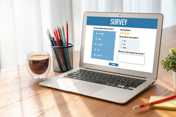 Online survey form for modish digital information collection on the internet network