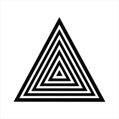 Abstract Layered Triangle Optical Illusion