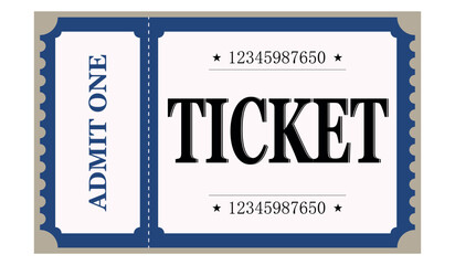 Vector empty ticket template. Isolated modern coupon mockup for travelling, movie, theater, airplane. Blank white tickets, icon. Concert, festival, event admit layouts.