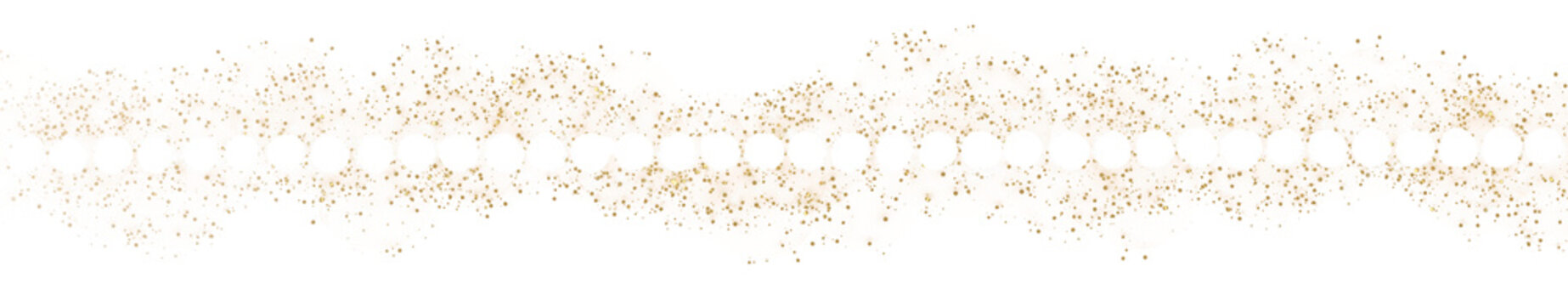 Pearl page border with golden sparkles