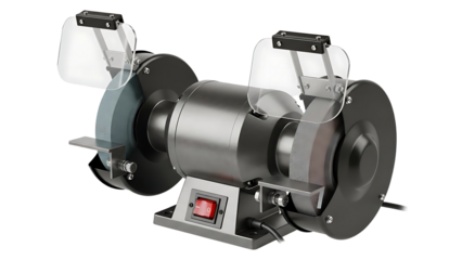 Industrial Bench Grinder Metalworking Tool with Dual Grinding Wheels