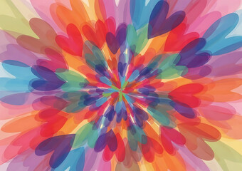 Vibrant explosion of colors