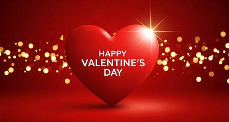 Celebrating valentine's day with a radiant heart