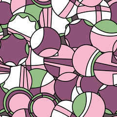 Seamless pattern with geometric aboriginal ornament. Ethnic tribal rounded color background. Afican, australian motiph. Dots painting. Vector illustration, template design for cloth, card, fabric.