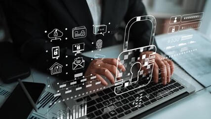 Cyber security system protecting digital infrastructure. Cyber security ensures data safety, prevents breaches, cyber security strengthens defense, and supports secure operations. Marrow - Powered by Adobe