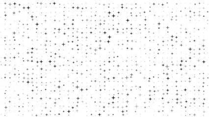 A black and white image with scattered dots and specks on a white background