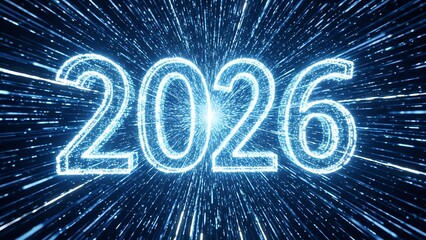 Abstract 2026 Data Stream High-Tech Celebration