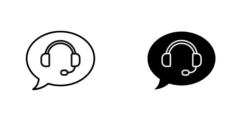 Headset Icons in Speech Bubbles