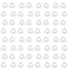 Vector seamless star pattern. Doodle star on a white background