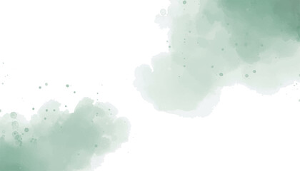 Abstract green watercolor art background Watercolour brush strokes. Pastel green watercolor paint brush for wedding elements. artistic design templates for invitations, posters, cards.