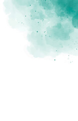 Obraz premium Teal and Green Watercolor Background with Soft Artistic Texture for Elegant Design Projects 