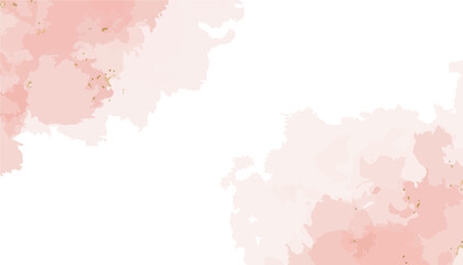 Obraz premium Pink and Peach Watercolor Background with White Center for Elegant Invitations and Feminine Designs 