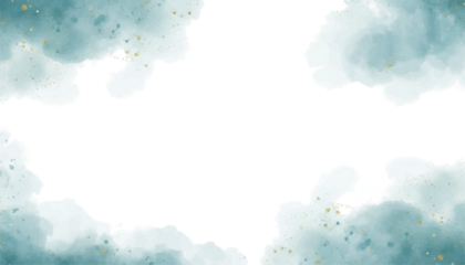 Teal and Blue Watercolor Background with Gold Specks for Elegant Invitations and Artistic Designs
