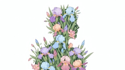 Obraz premium Petal Power Mental Health and Renewal Vector. Symbolic Floral Human Growth Illustration. Healing and Mindfulness Botanical Concept for Wellness.