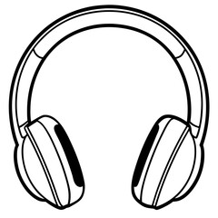 Headphones Silhouette Vector