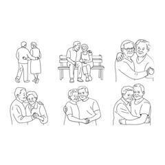 Naklejka premium Couples sharing intimate moments