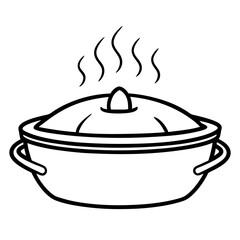 Hot Pot Silhouette Vector