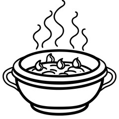 Hot Pot Silhouette Vector