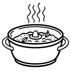 Hot Pot Silhouette Vector