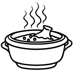 Hot Pot Silhouette Vector