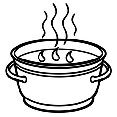 Hot Pot Silhouette Vector