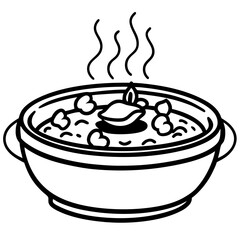 Hot Pot Silhouette Vector