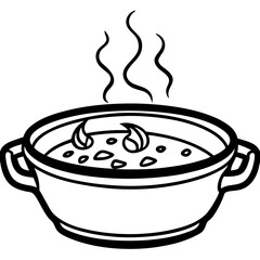 Hot Pot Silhouette Vector