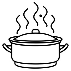 Hot Pot Silhouette Vector