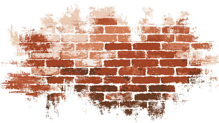 Grunge Brick Wall Painting Vector with Texture for Design Projects
