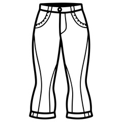 Jodhpurs Silhouette Vector &ndash; Black on White