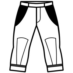 Jodhpurs Silhouette Vector &ndash; Black on White