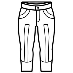 Jodhpurs Silhouette Vector &ndash; Black on White