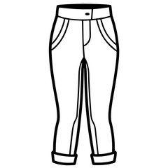 Jodhpurs Silhouette Vector &ndash; Black on White