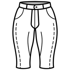 Jodhpurs Silhouette Vector &ndash; Black on White