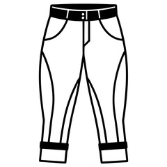 Jodhpurs Silhouette Vector &ndash; Black on White