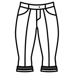 Jodhpurs Silhouette Vector &ndash; Black on White