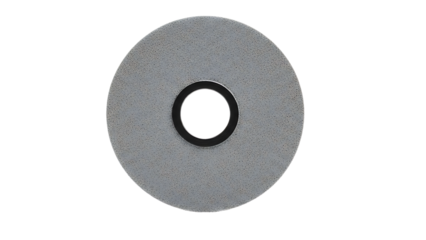 Gray Grinding Wheel with Textured Surface on White Background for Industrial Tools