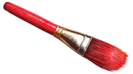 Professional Red Paint Brush Icon Vector Illustration on White Background