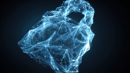 Data Protection Concept With Abstract Lock Shape in a Smooth Design Representing Security and Privacy in a Digital World