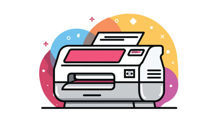 Professional Vector Print Supplies Icon with Outline for Design Projects
