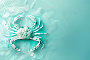 Cancer Zodiac Pop Art Background with Colorful Bull Symbol