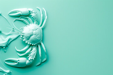 Cancer Zodiac Pop Art Background with Colorful Bull Symbol