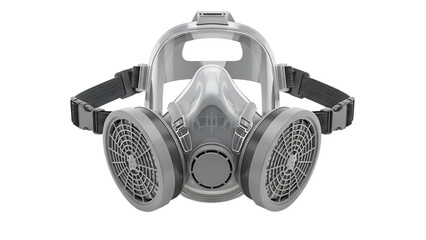 Protective Respirator Mask with Dual Air Filters for Safety and Health in Industrial and Construction Environments
